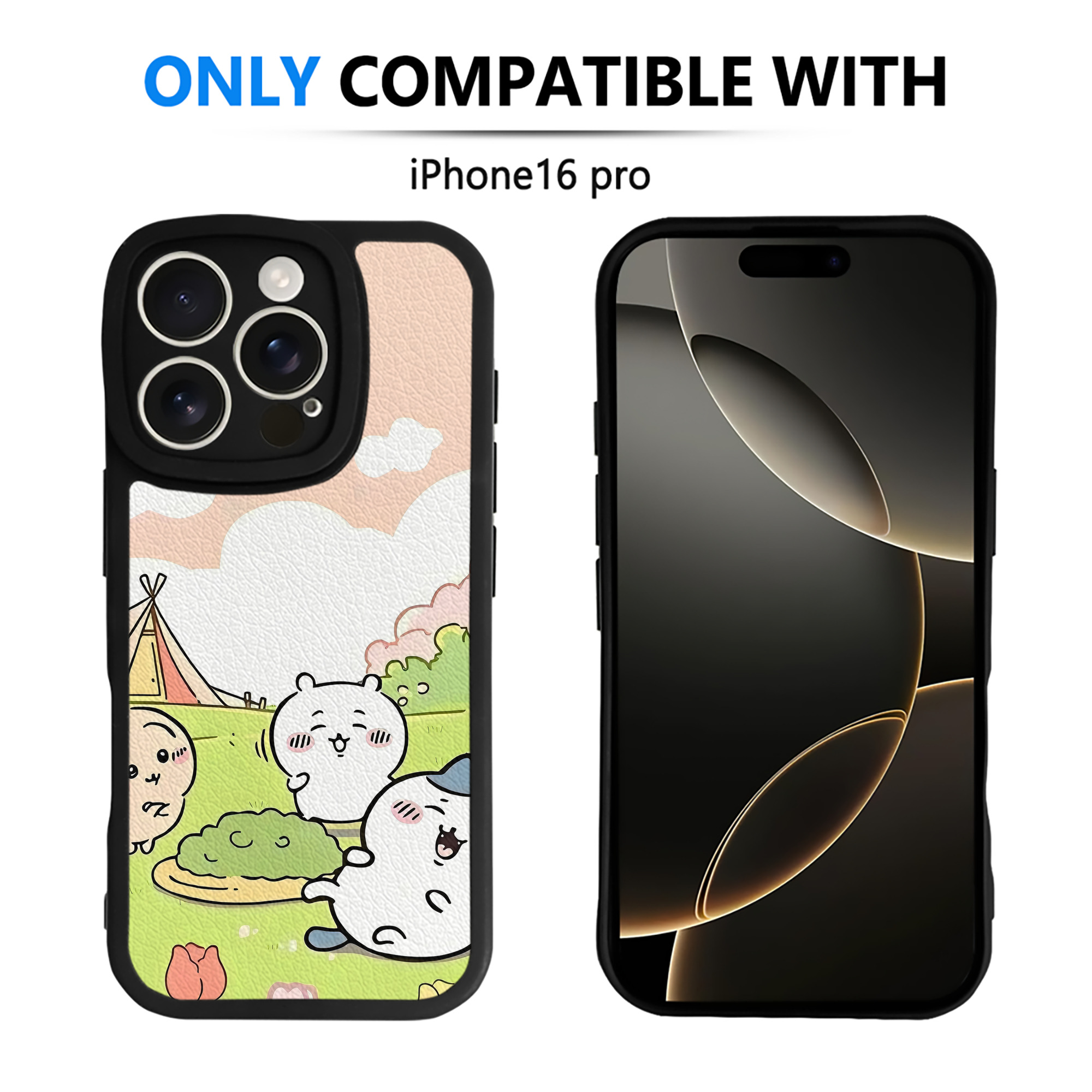 （画像用） ちいかわ Chii-kawa 【iPhone 16シリーズ対応】シリコンスマホケース（レザー調） 材質：シリコン